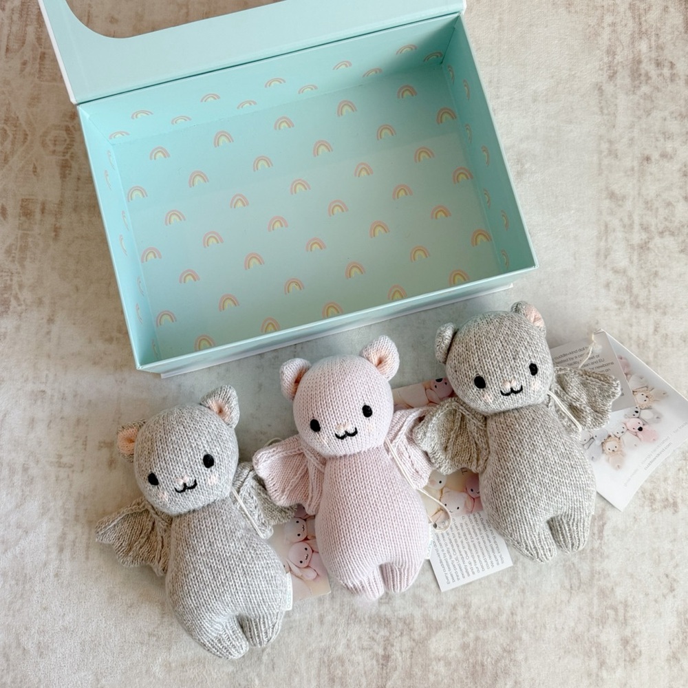 Cuddle + Kind Baby Animals Bat (3 pack with box)